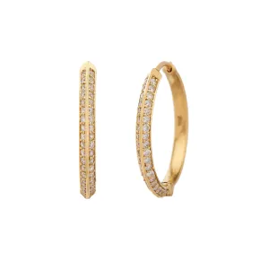 Sareena Medium Diamond Hoops