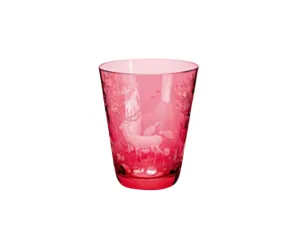 Schliersee Ruby Tumbler - Stag & Partridge Engraving