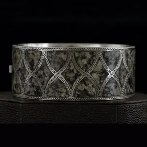 Scottish Sterling and Aberdeen Granite Bangle