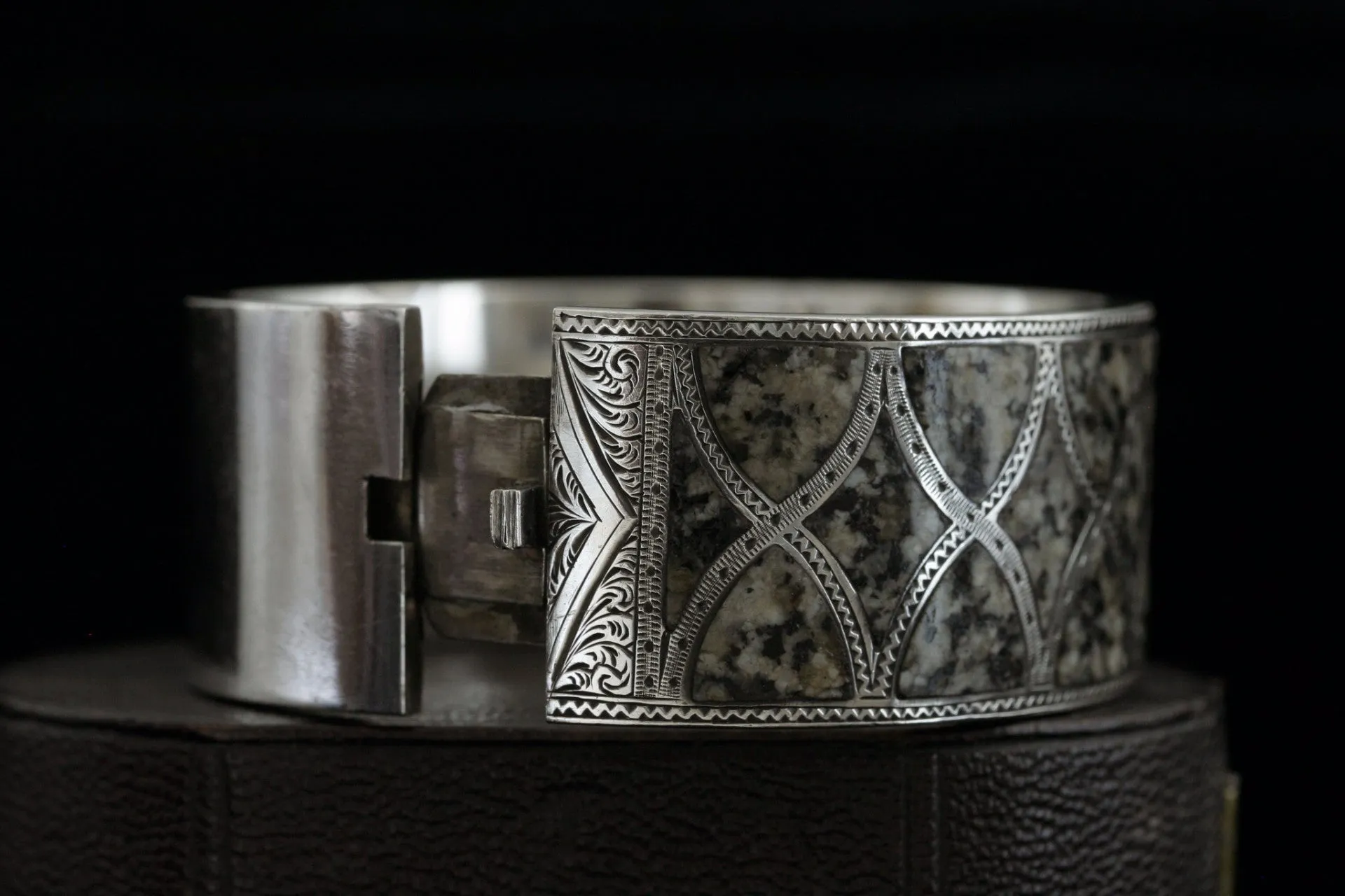 Scottish Sterling and Aberdeen Granite Bangle