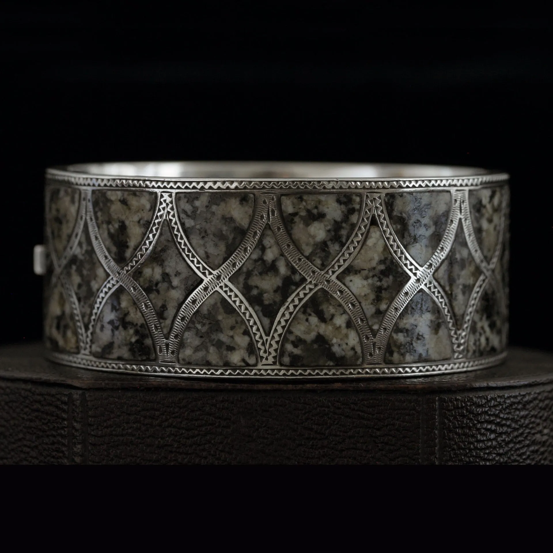 Scottish Sterling and Aberdeen Granite Bangle
