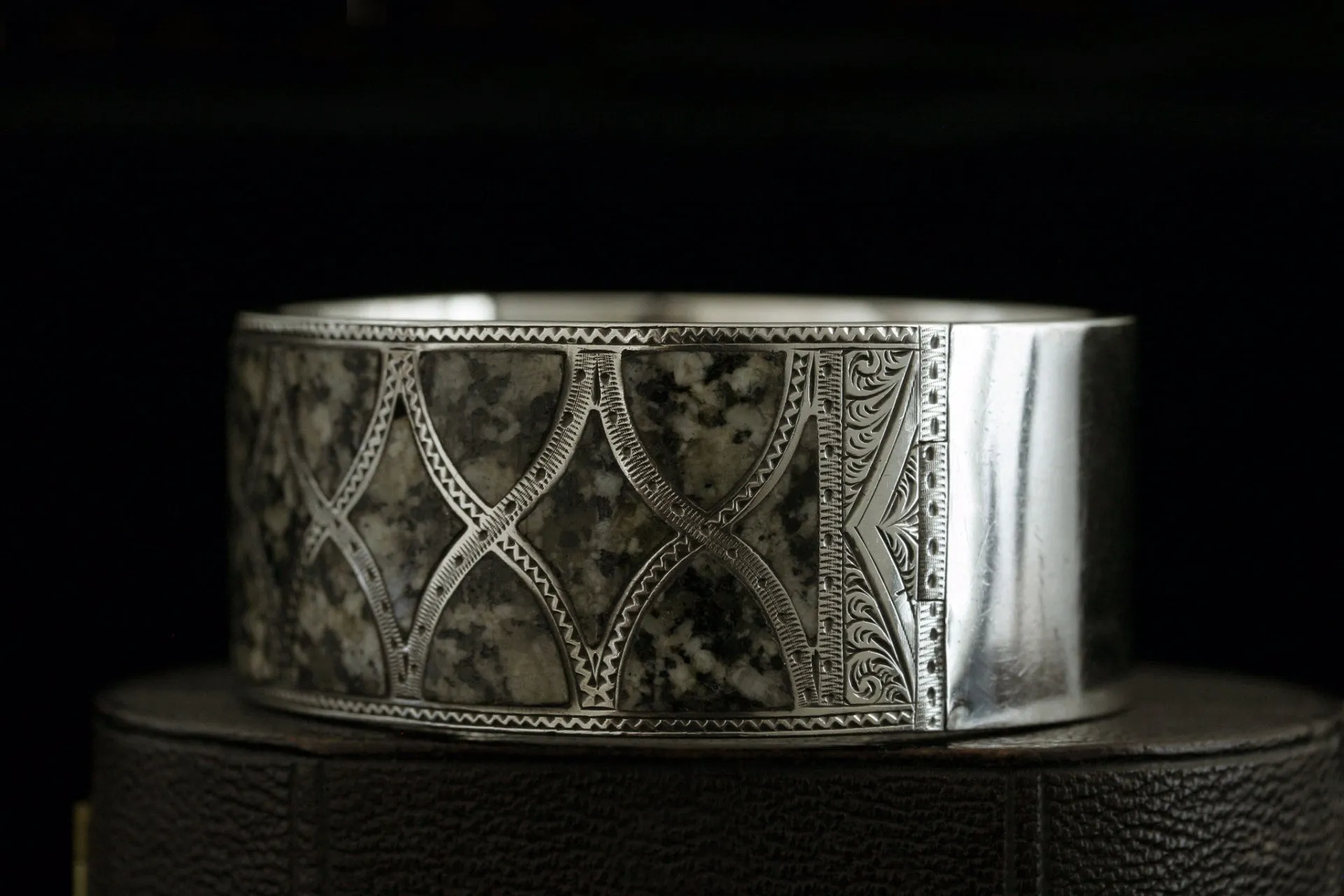 Scottish Sterling and Aberdeen Granite Bangle