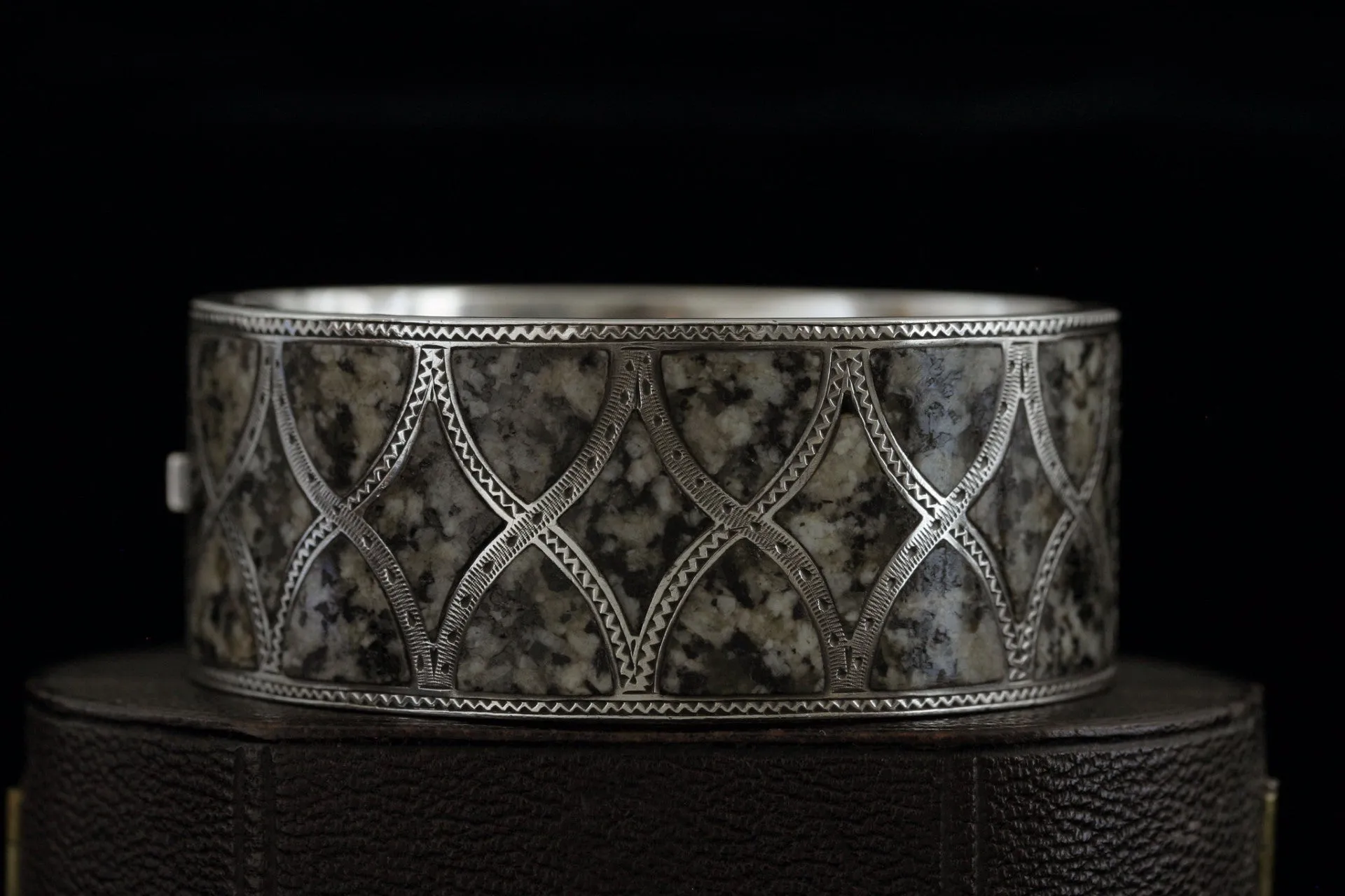 Scottish Sterling and Aberdeen Granite Bangle