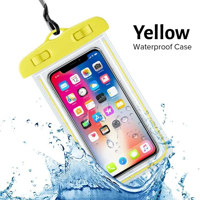 Shelbox Luminous Waterproof Smartphone Case For Phone Pouch Bag 6.5" Underwater Phone Case For iPhone 11 Huawei Xiaomi Universal