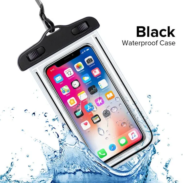 Shelbox Luminous Waterproof Smartphone Case For Phone Pouch Bag 6.5" Underwater Phone Case For iPhone 11 Huawei Xiaomi Universal