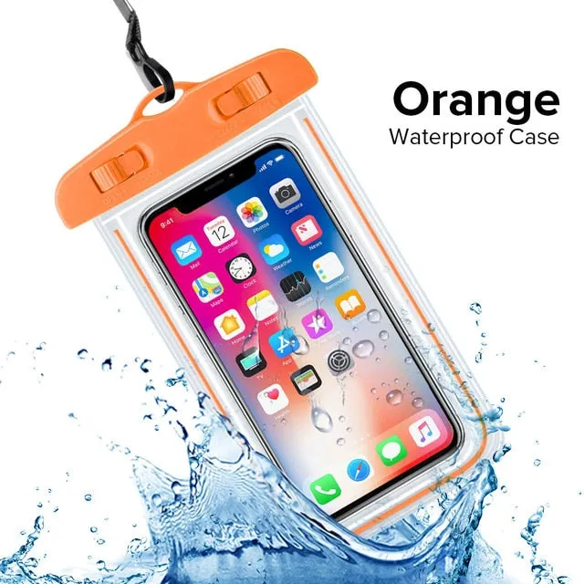 Shelbox Luminous Waterproof Smartphone Case For Phone Pouch Bag 6.5" Underwater Phone Case For iPhone 11 Huawei Xiaomi Universal