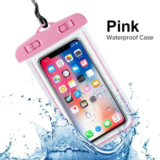 Shelbox Luminous Waterproof Smartphone Case For Phone Pouch Bag 6.5" Underwater Phone Case For iPhone 11 Huawei Xiaomi Universal