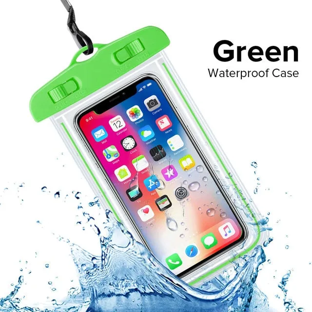 Shelbox Luminous Waterproof Smartphone Case For Phone Pouch Bag 6.5" Underwater Phone Case For iPhone 11 Huawei Xiaomi Universal