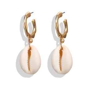 Shell & 18K Gold-Plated Drop Earrings