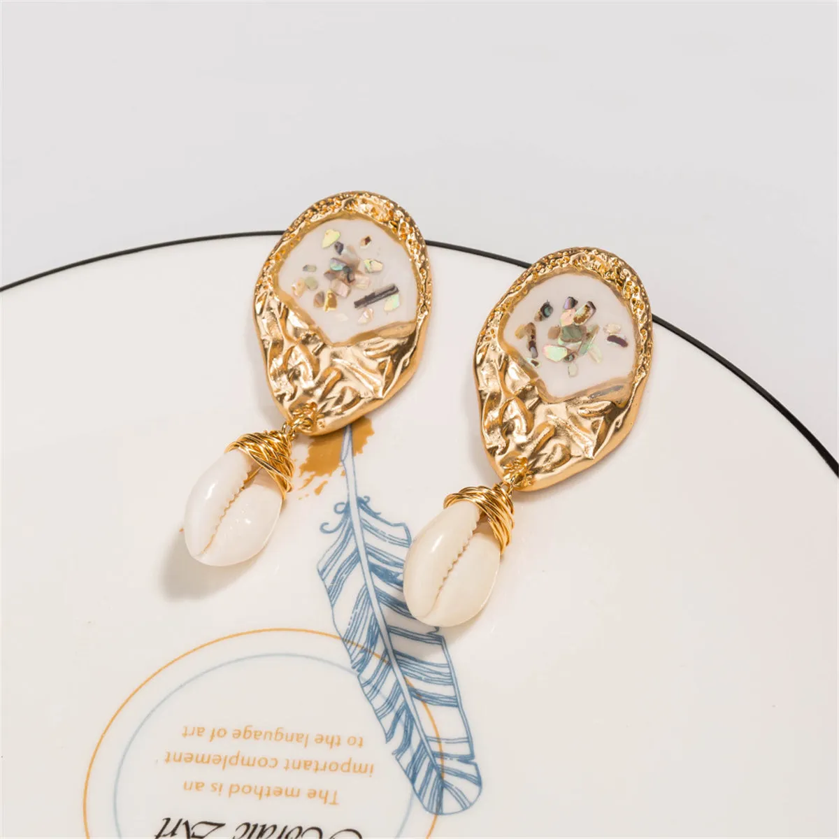Shell & 18K Gold-Plated Pukka Shell Drop Earrings