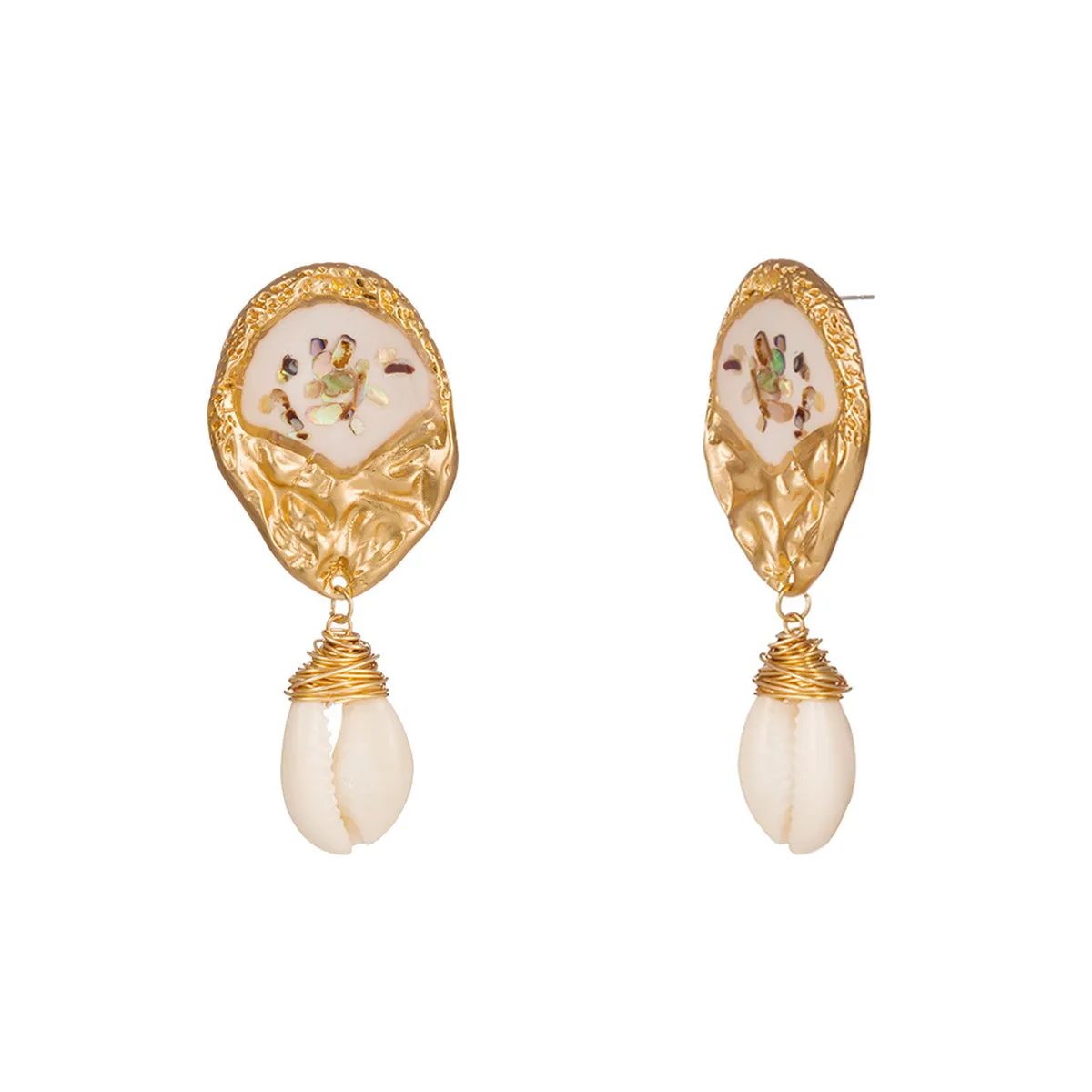 Shell & 18K Gold-Plated Pukka Shell Drop Earrings