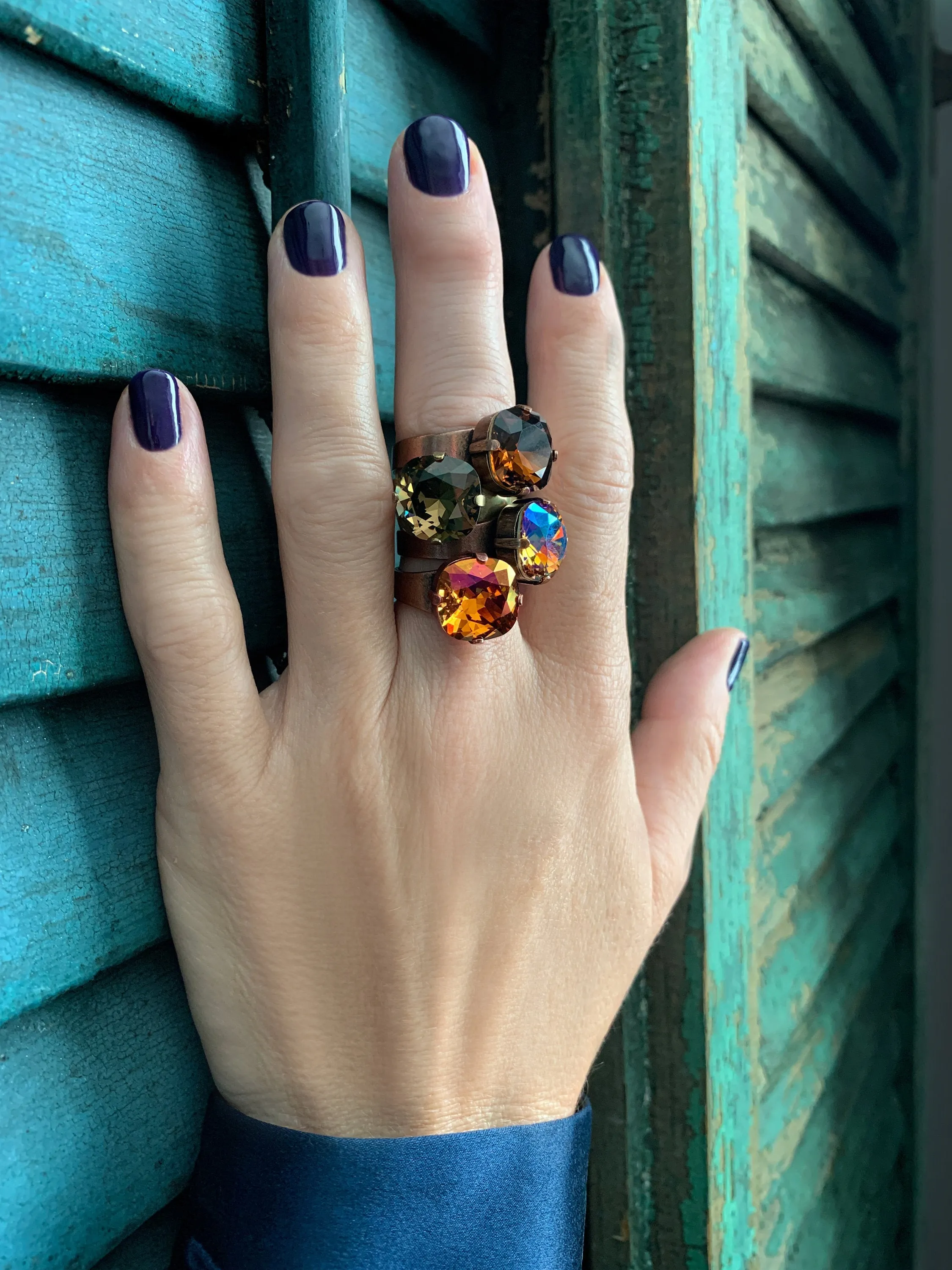 SHE'S FIRE - Fiery Orange Crystal Ring