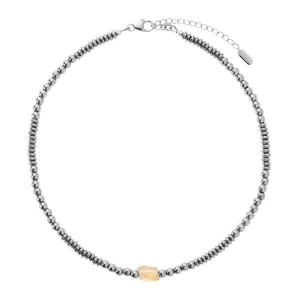 Shining Armor Choker - Citrine & Hematite