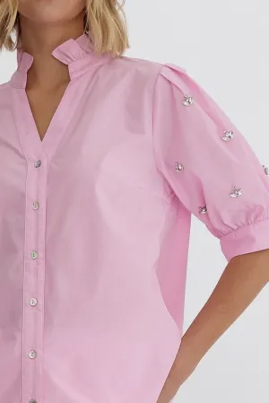 Shining By Day top with Crystal detail