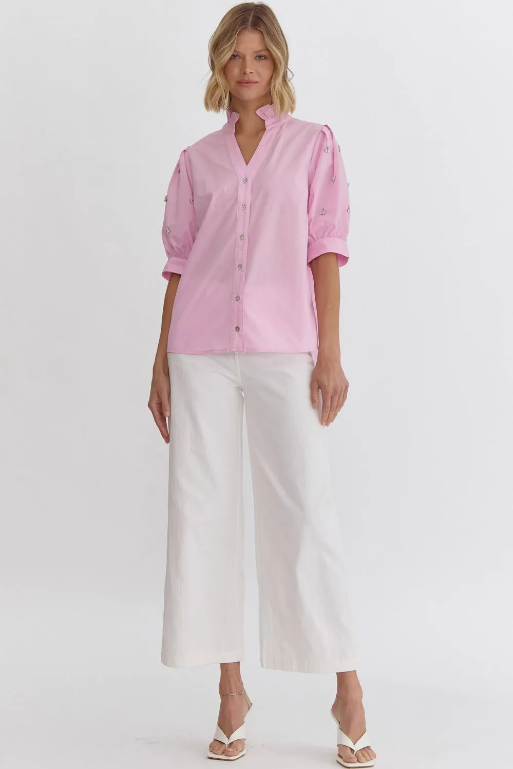 Shining By Day top with Crystal detail