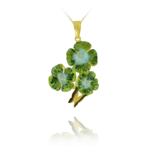 Shining Flower and Ember Butterfly Pendant