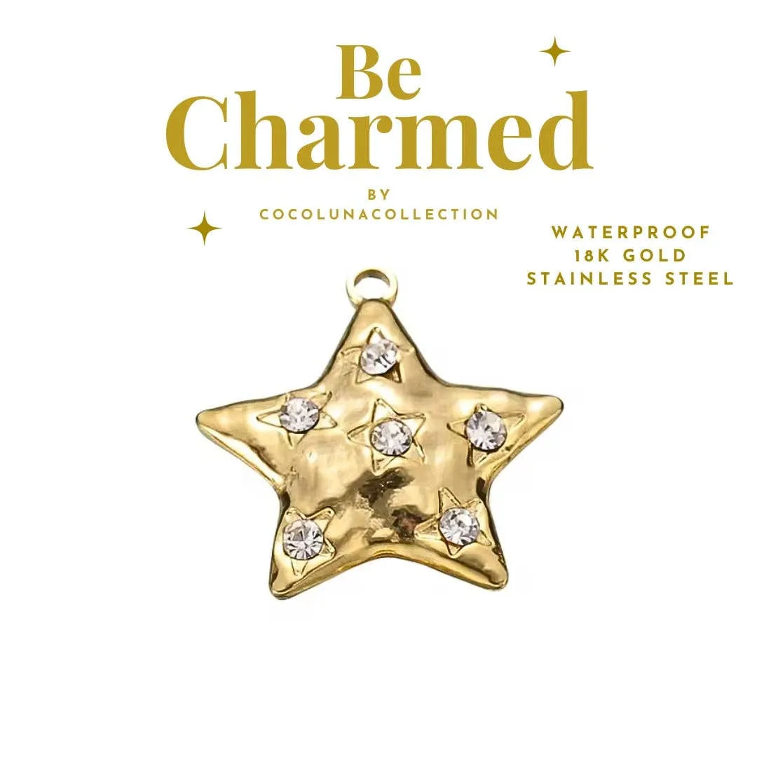 Shining Star Clear Crystal Jewellery Charm