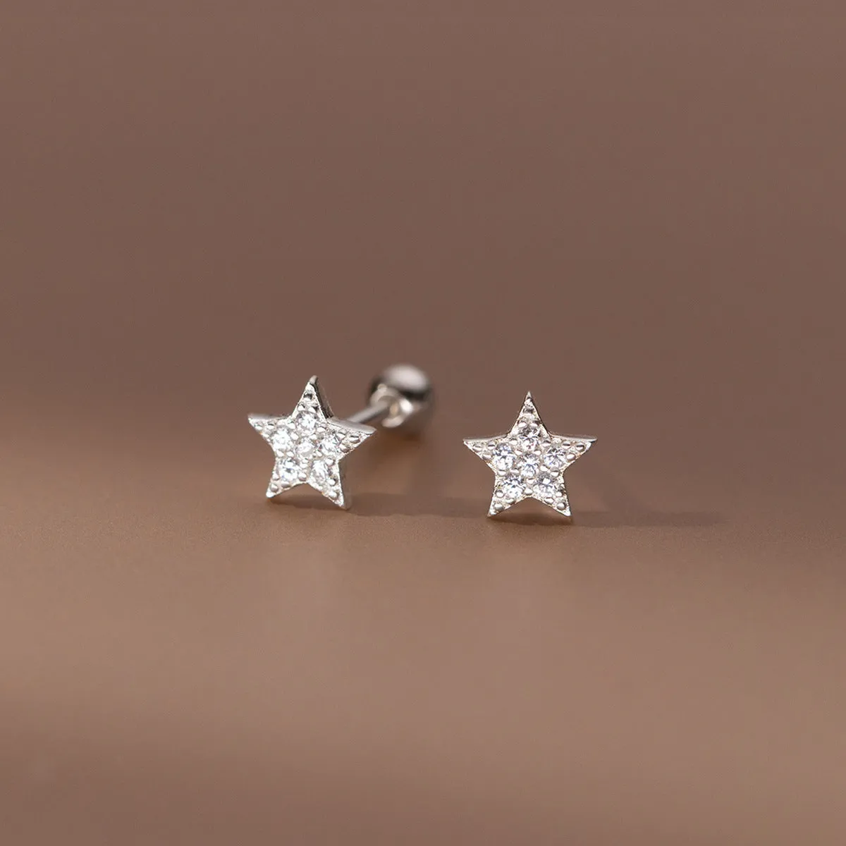 Shining Stars Screw back Studs Earrings - ESB025