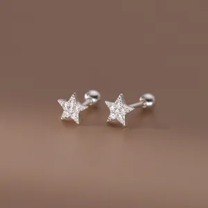 Shining Stars Screw back Studs Earrings - ESB025