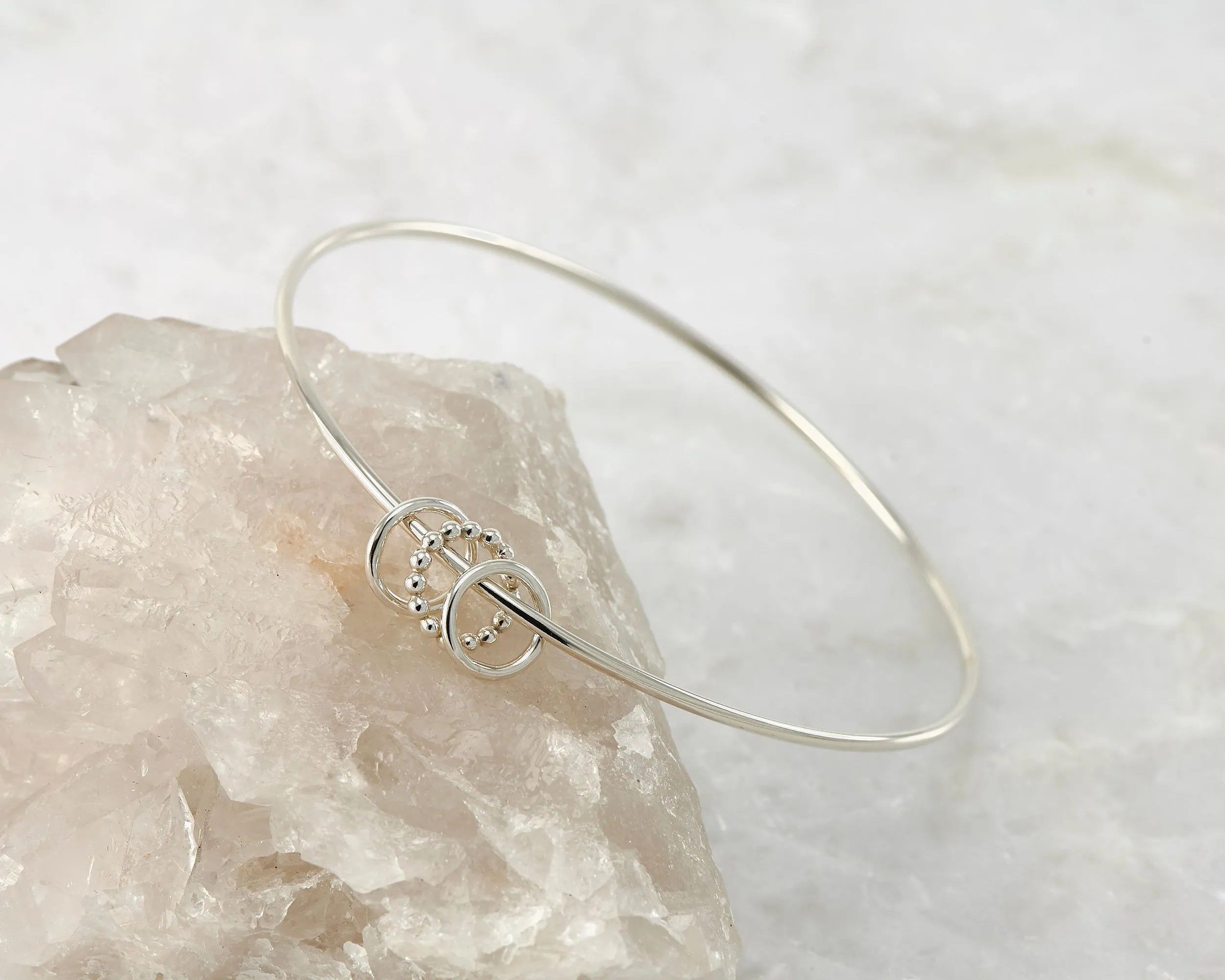 Silver Charm Bangle