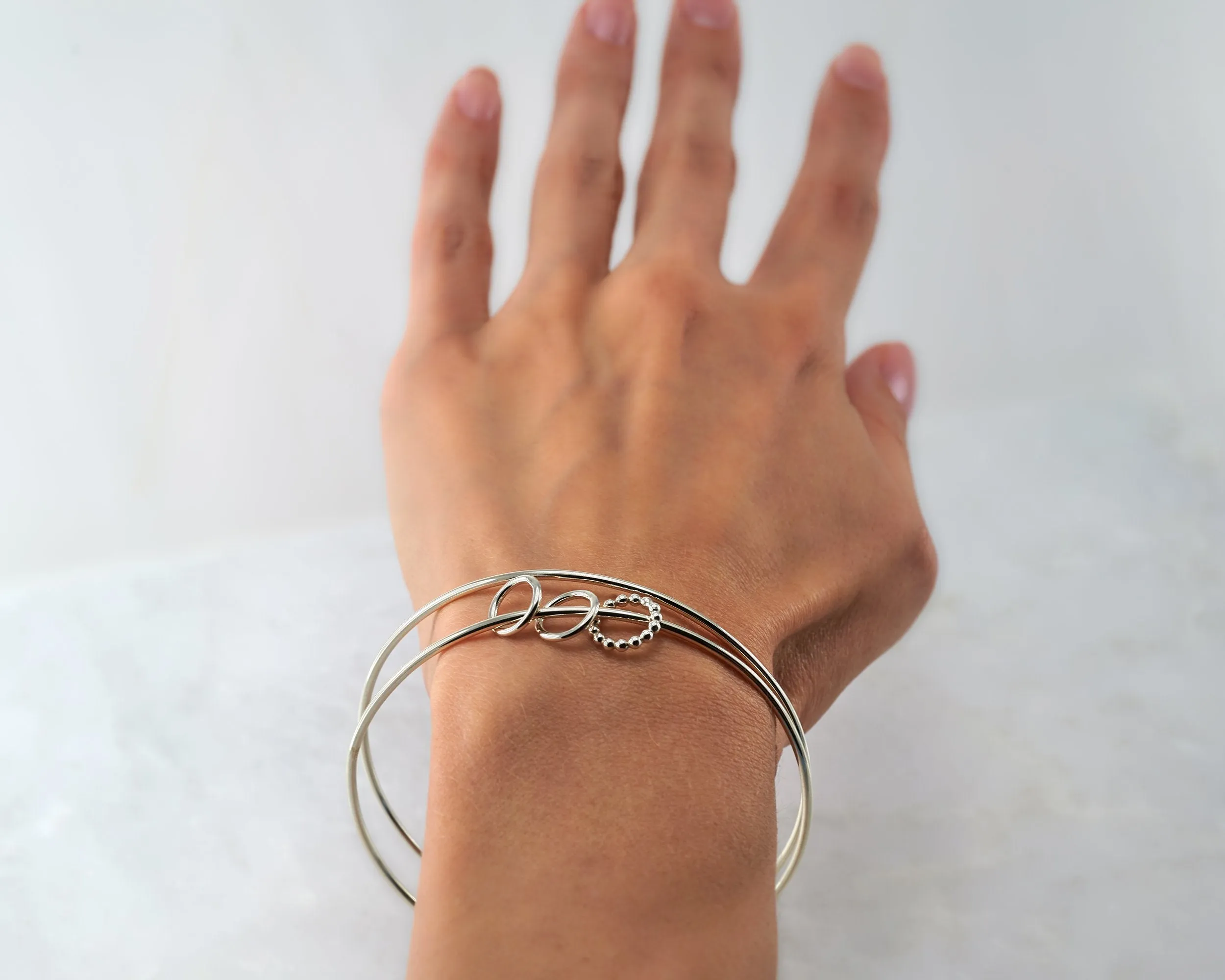 Silver Charm Bangle