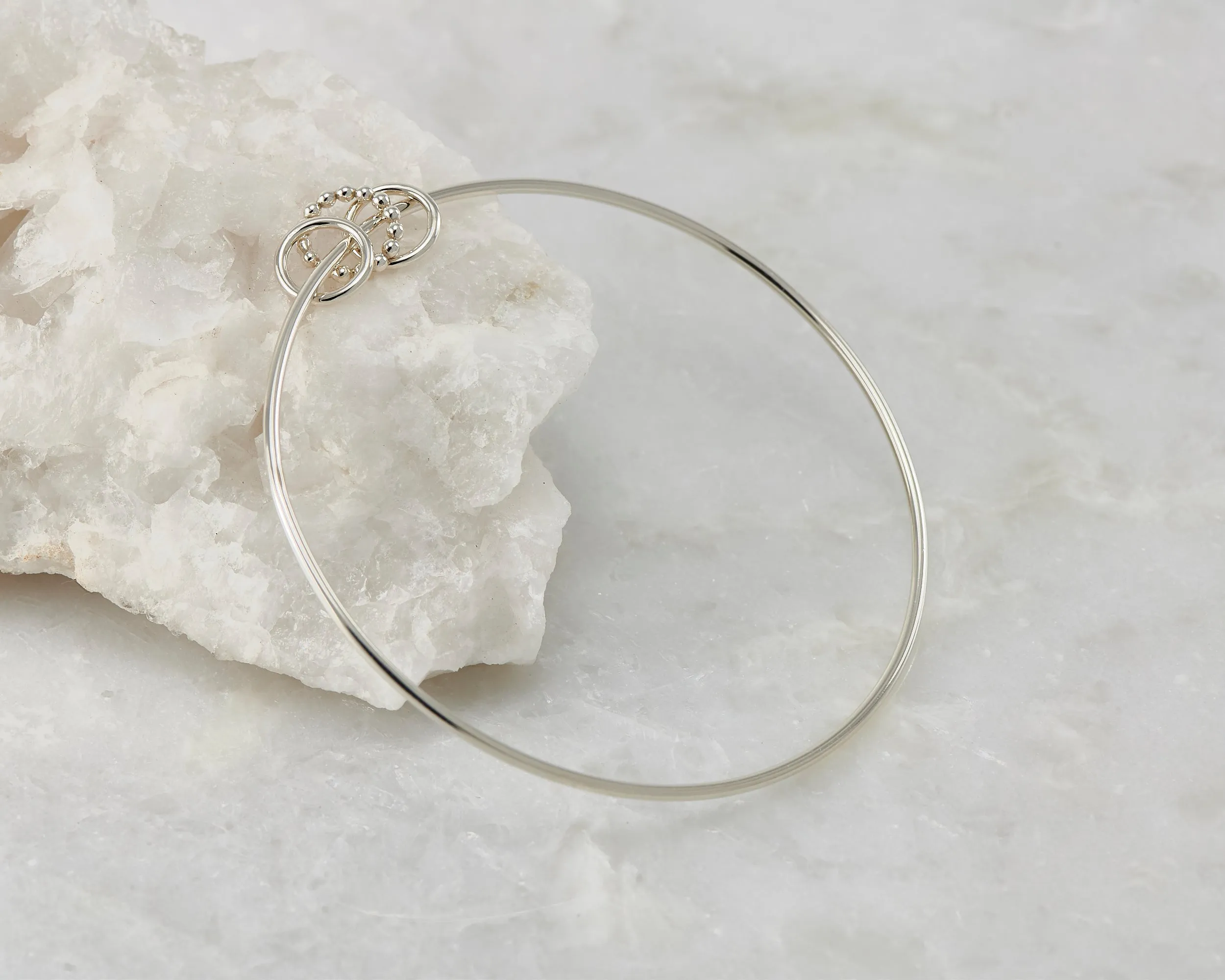 Silver Charm Bangle