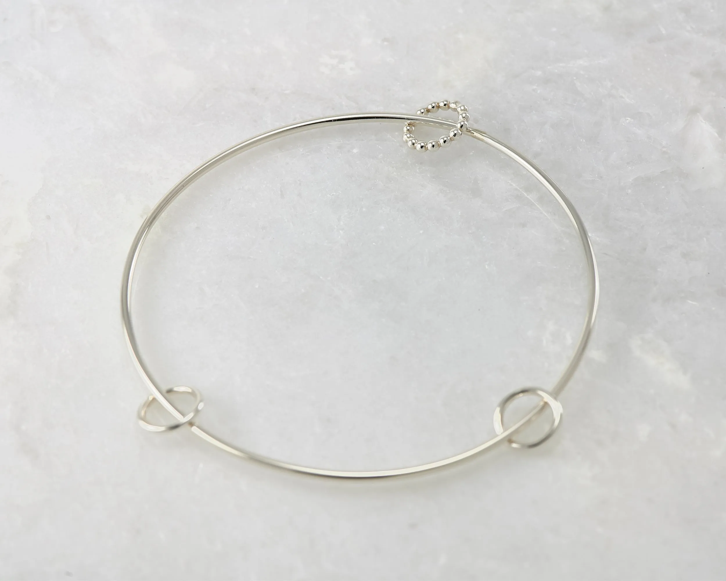 Silver Charm Bangle