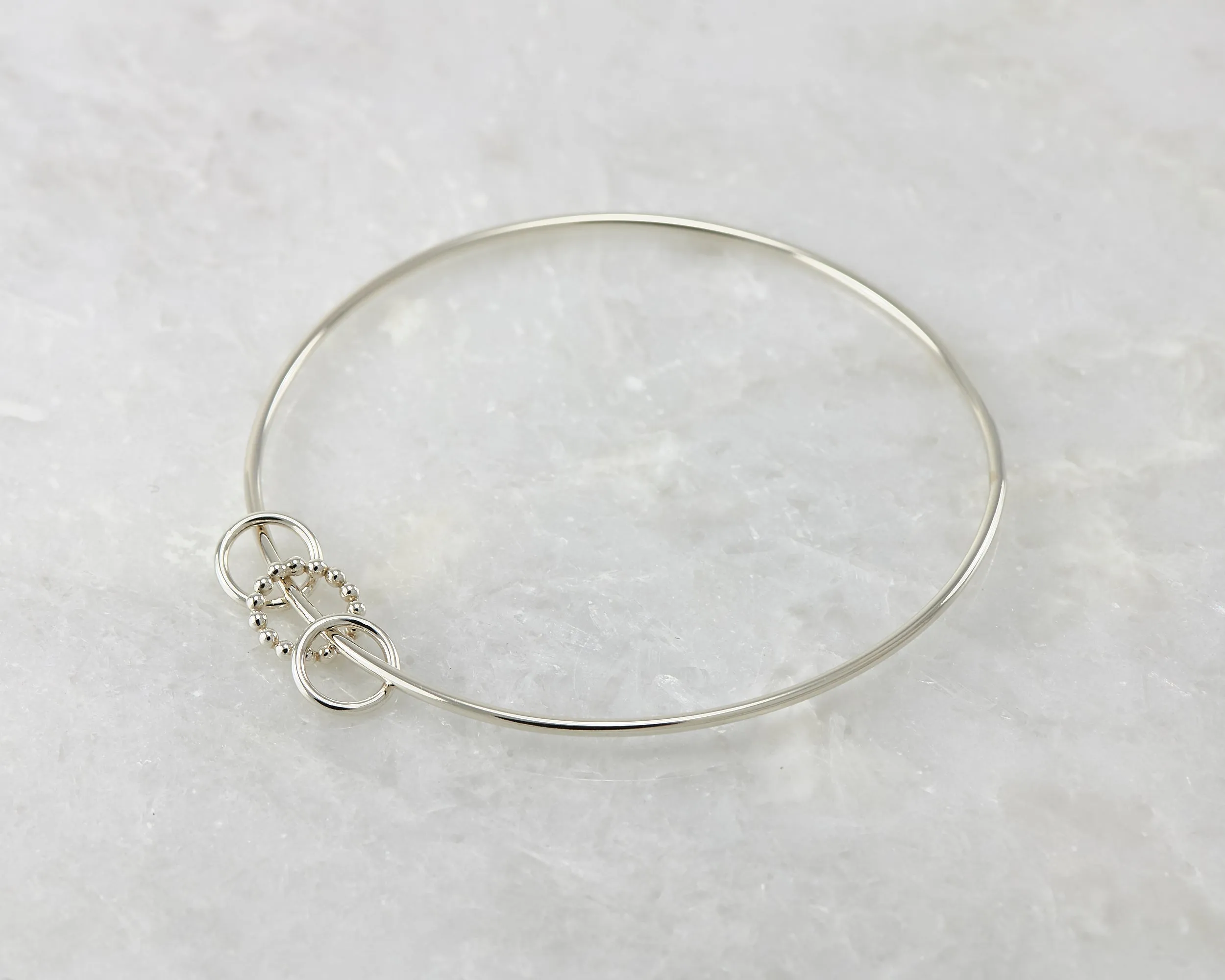 Silver Charm Bangle