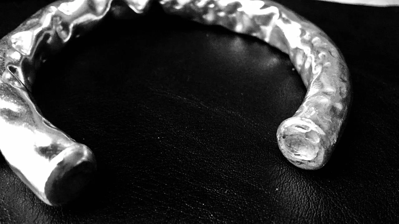 Silver Choker hand hammered