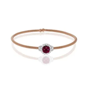 Simon G. 18k White Gold Diamond Bangle Bracelet
