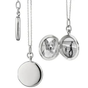 Slim "Quinn" Sterling Silver Locket Necklace