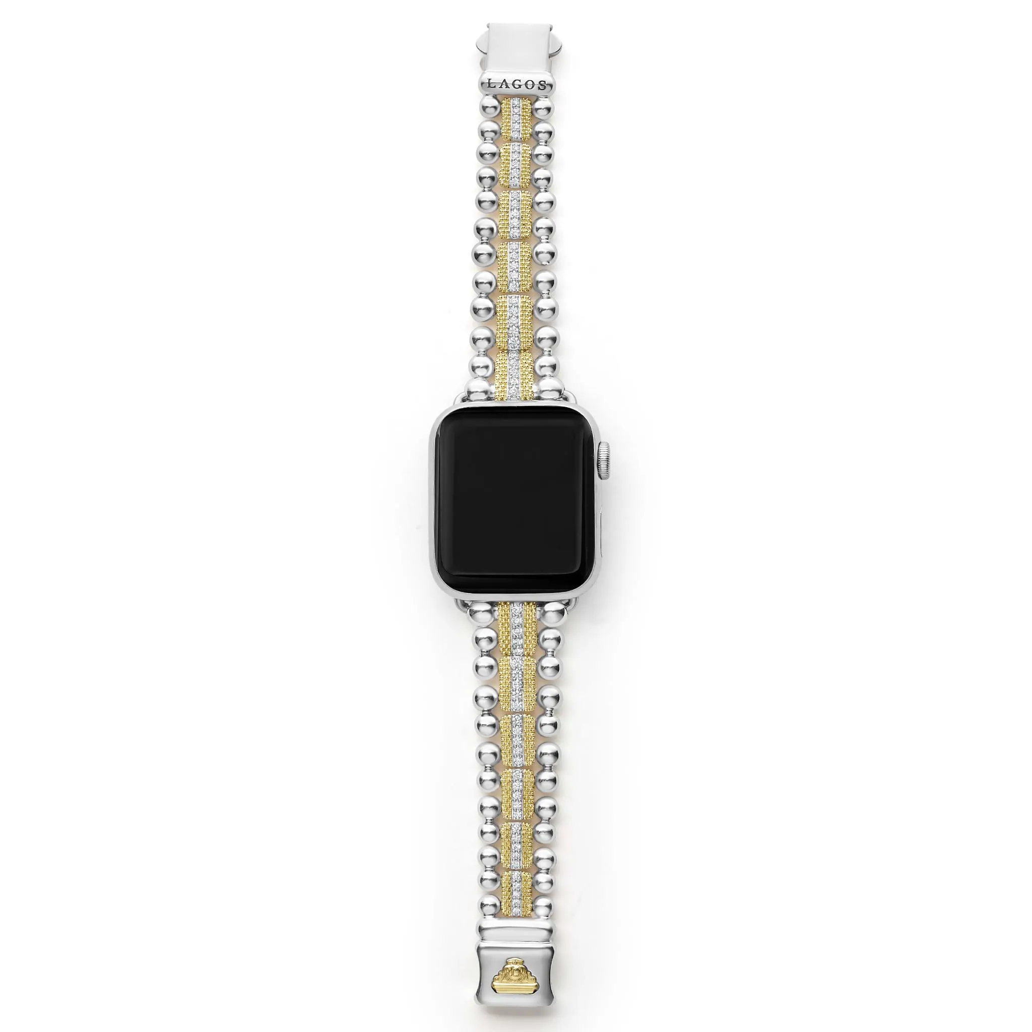 Smart Caviar 18K Gold and Diamond Caviar Beaded Watch Bracelet-38-45mm