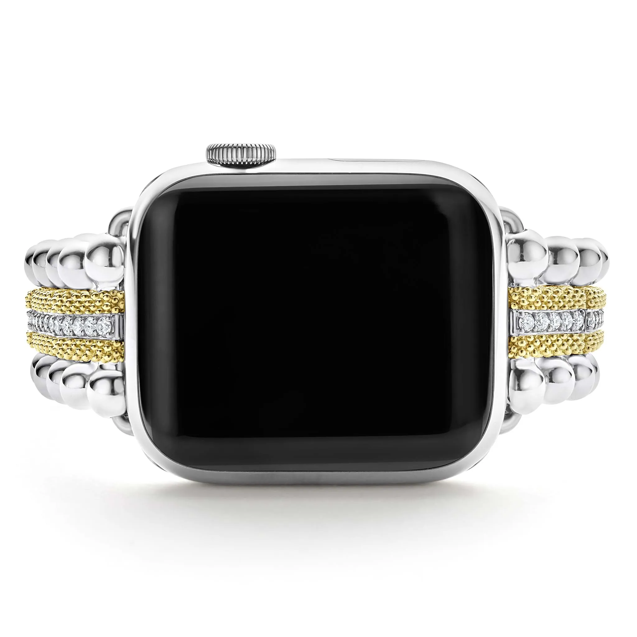 Smart Caviar 18K Gold and Diamond Caviar Beaded Watch Bracelet-38-45mm