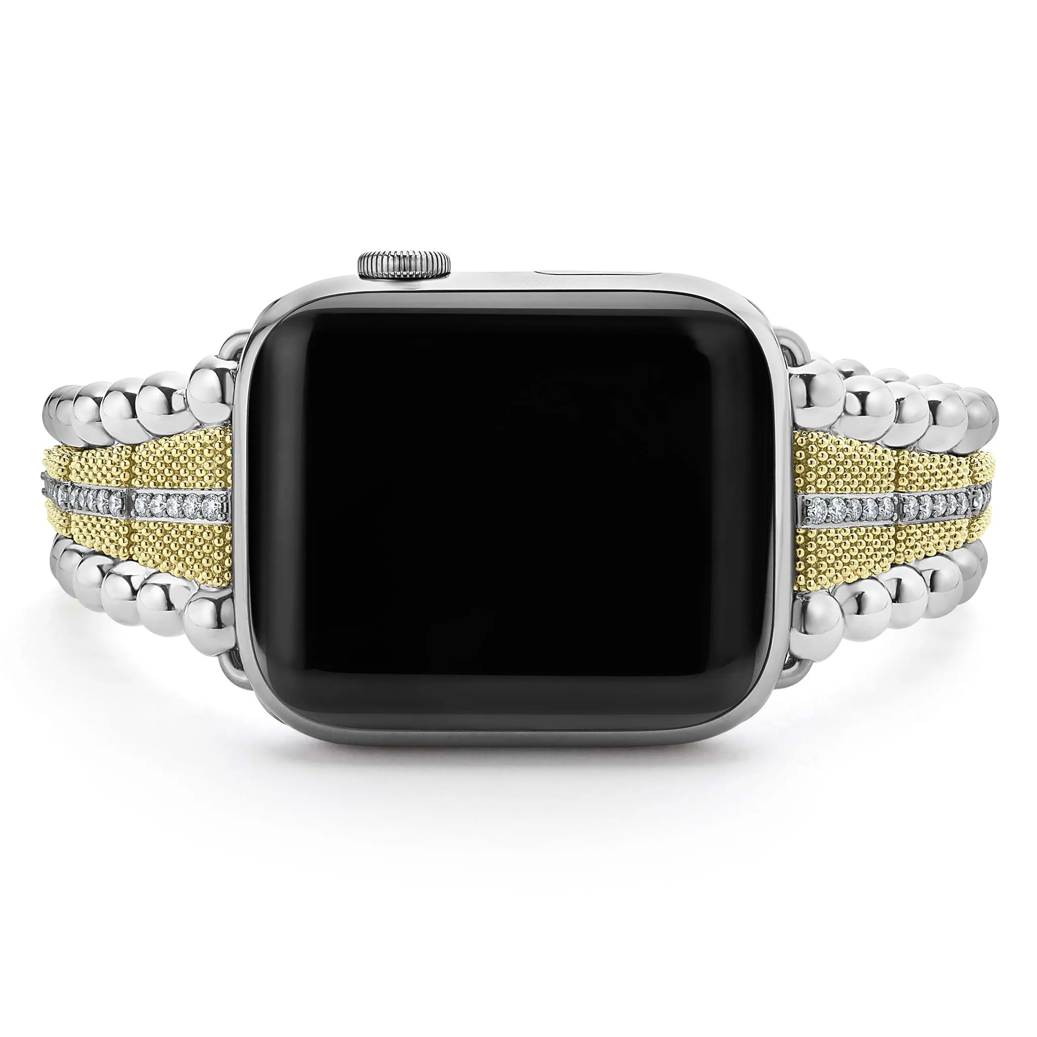 Smart Caviar 18K Gold and Diamond Caviar Beaded Watch Bracelet-42-49mm