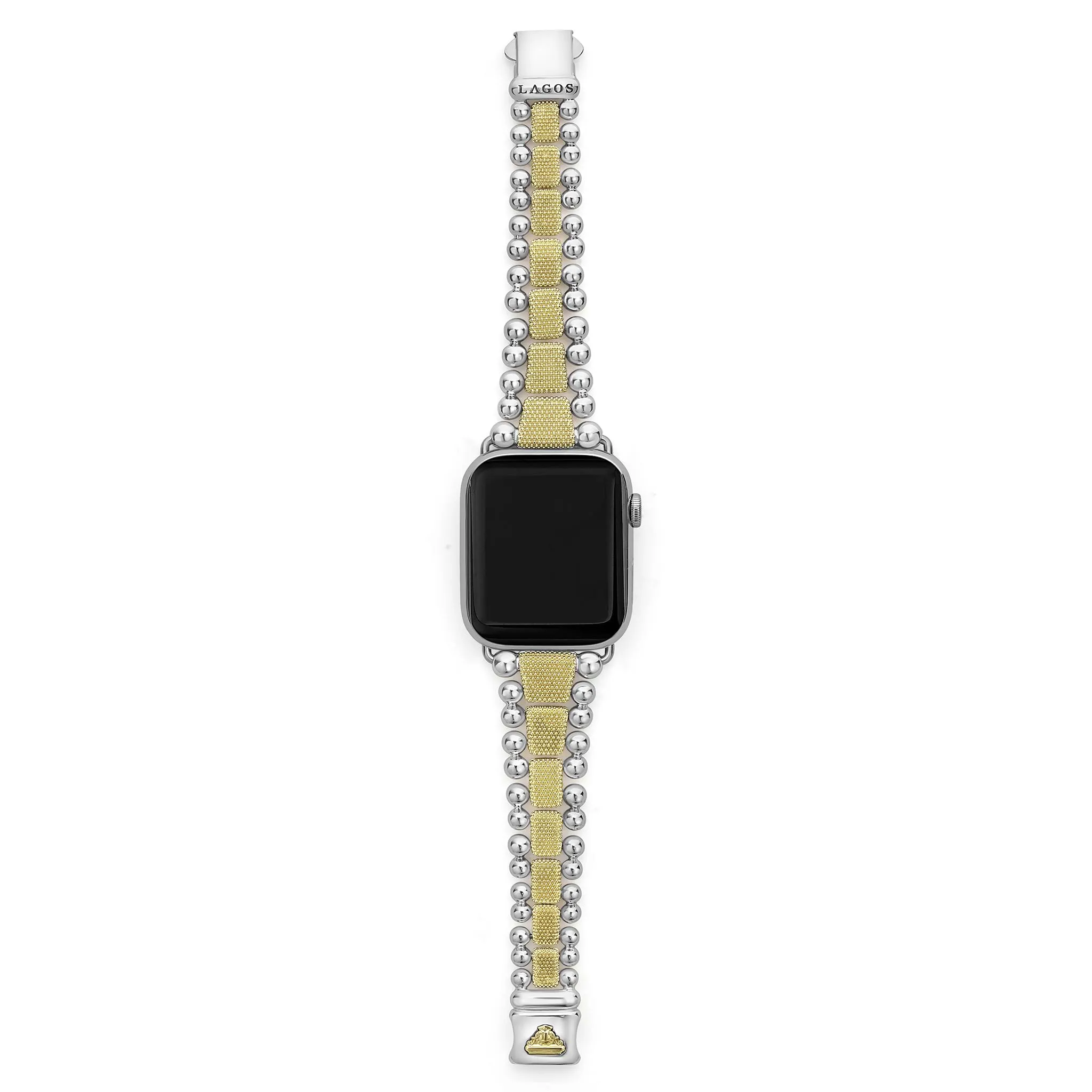 Smart Caviar 18K Gold and Sterling Silver Caviar Beaded Watch Bracelet-42-49mm