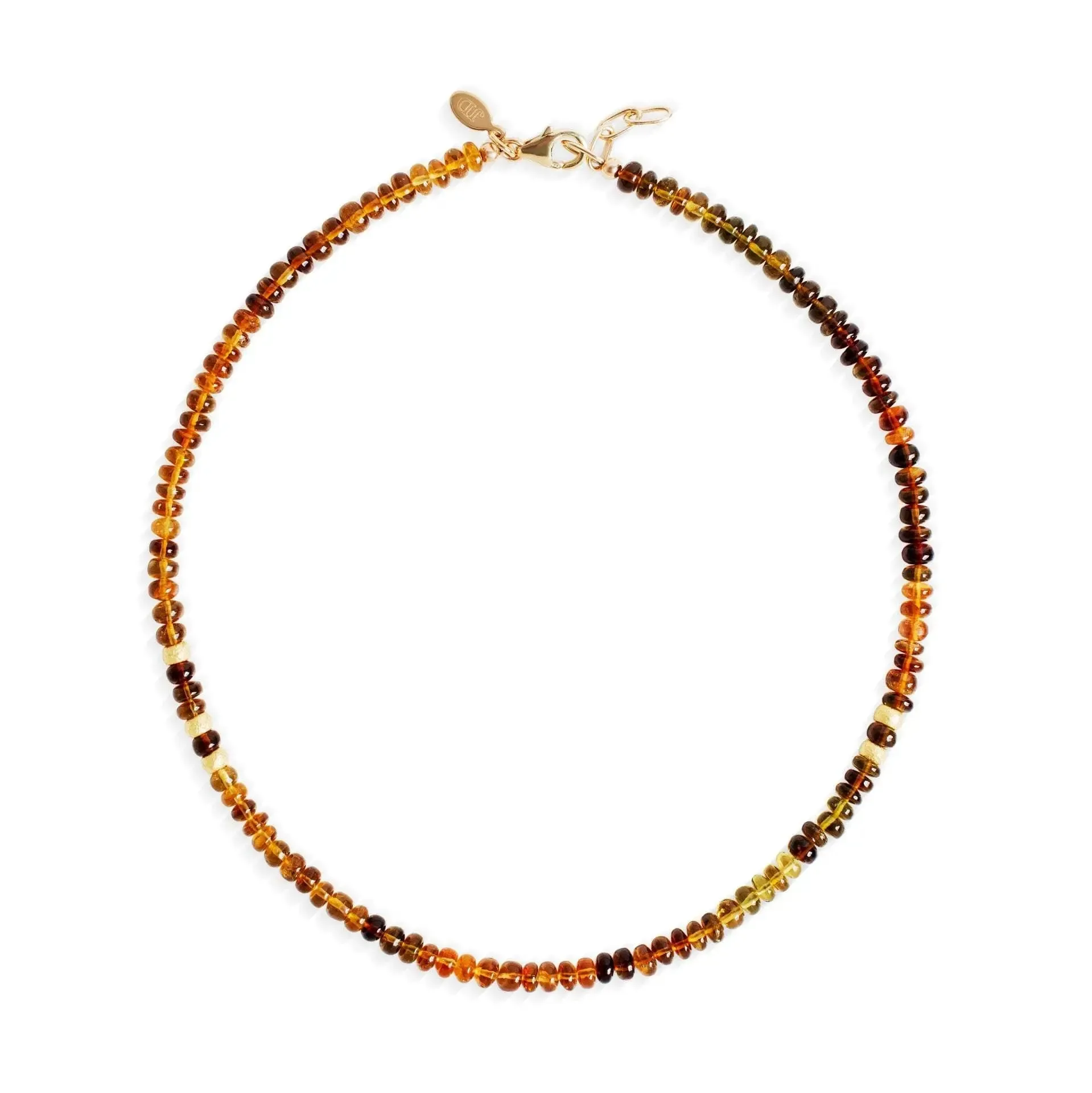 Smooth Chocolate Tourmaline Gold Wrap Bracelet