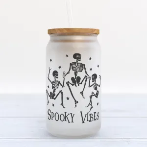 Spooky Vibes Halloween Frosted Glass Can Tumbler