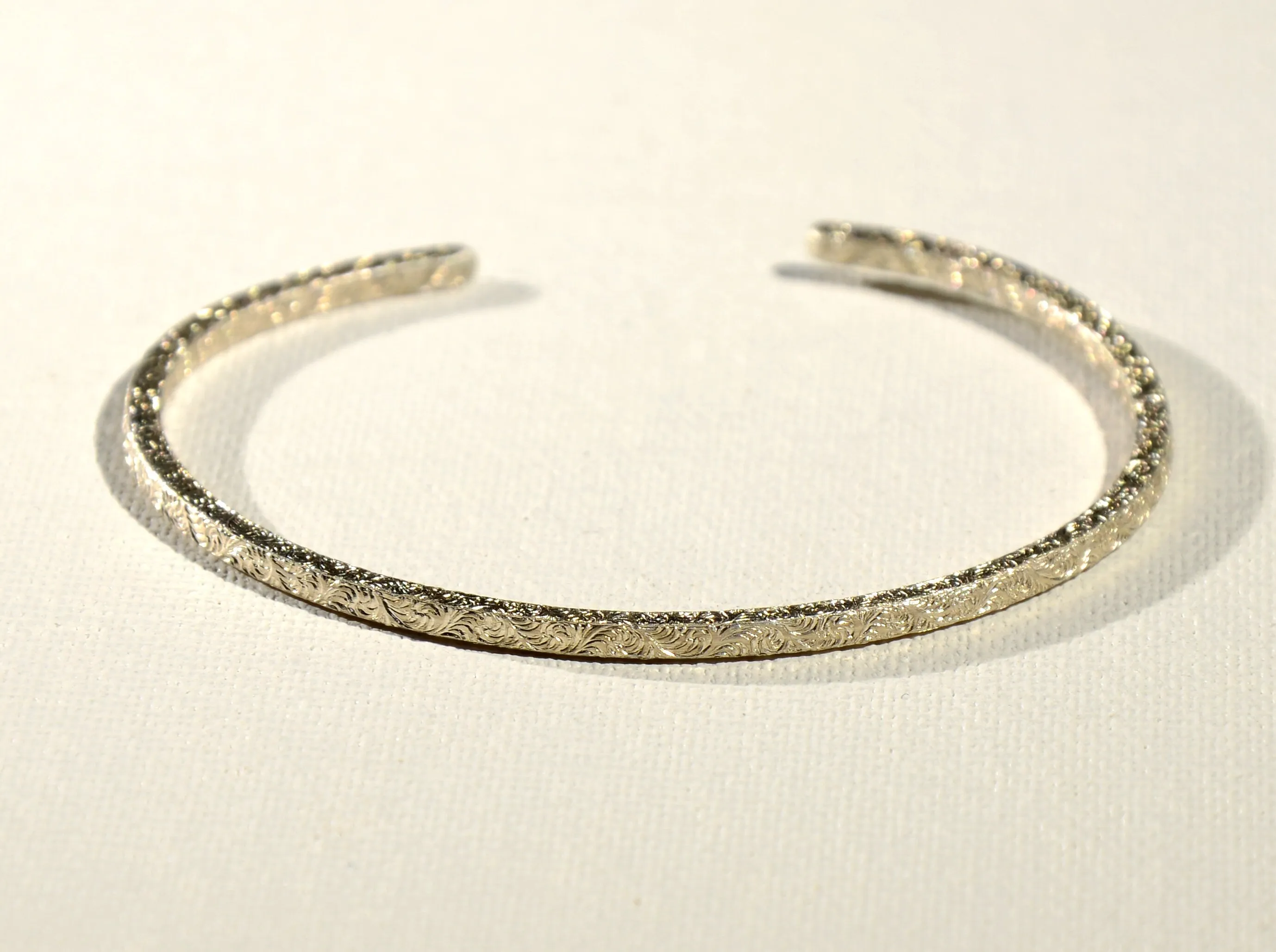 Square Shaped Sterling Silver Cuff Bracelet