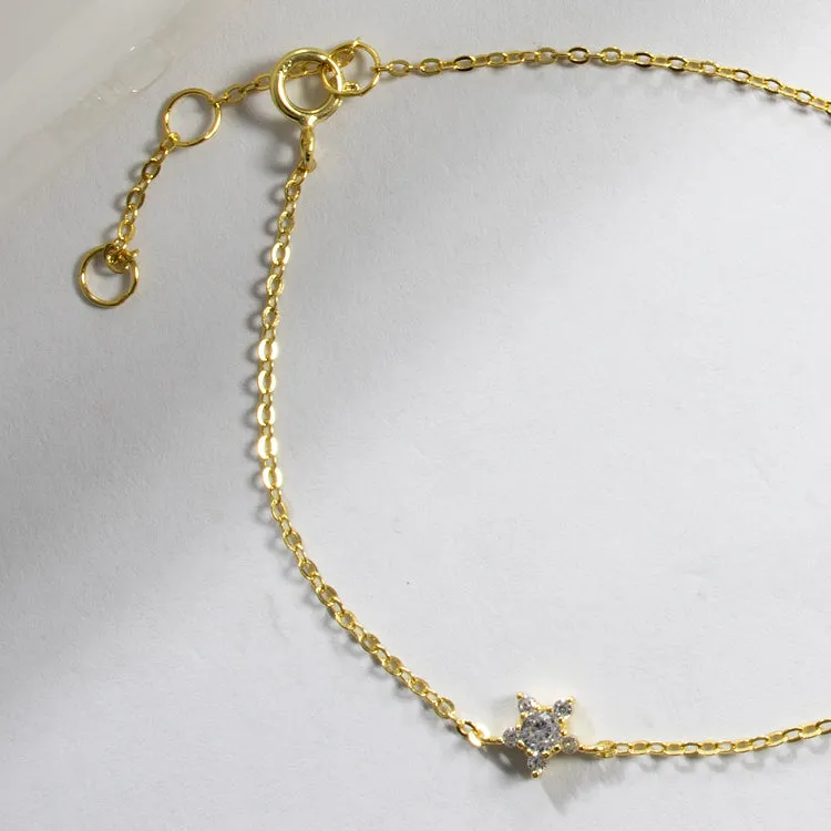 Stars CZ Bracelet - Gold or Silver - Girls & Teens