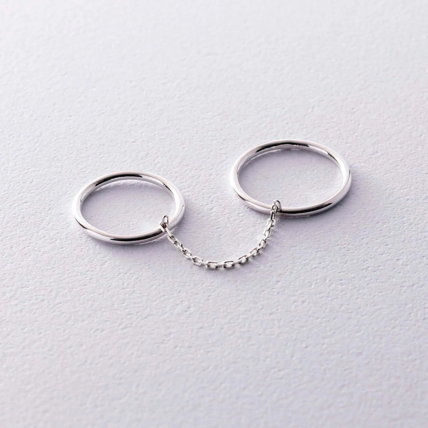 Sterling Silver Chain Linked Rings Knuckle Band