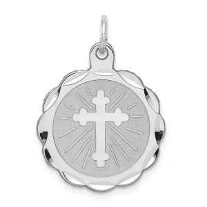 Sterling Silver Cross Disc Charm
