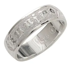 Sterling Silver Hawaiian Scroll Kuuipo (Sweetheart) Smooth Edge Ring 6mm