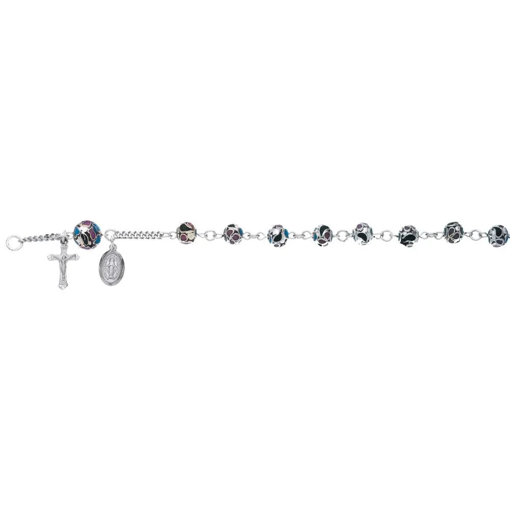Sterling Silver Rosary Bracelet