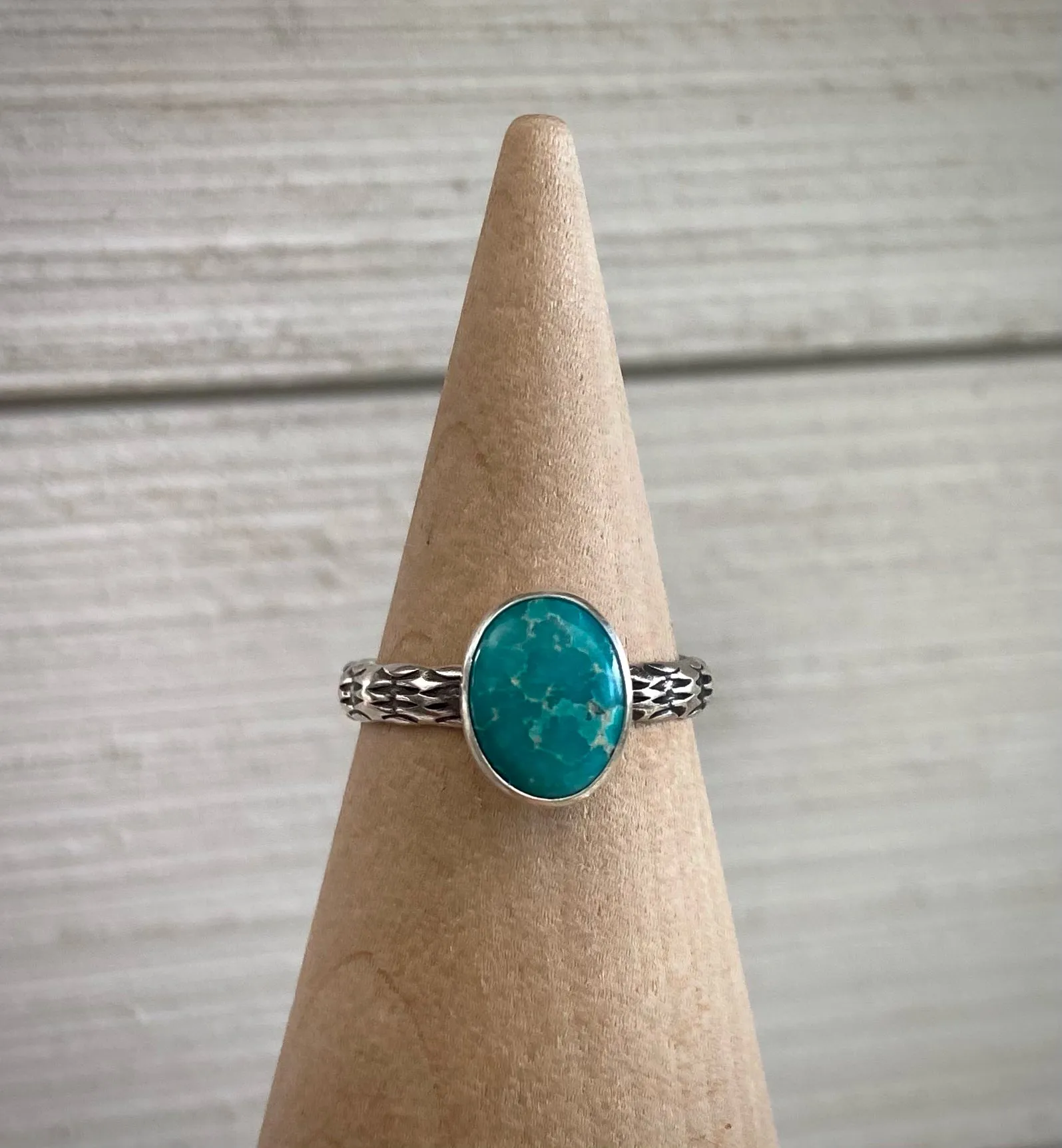 Stoned & Stamped Stacker Ring