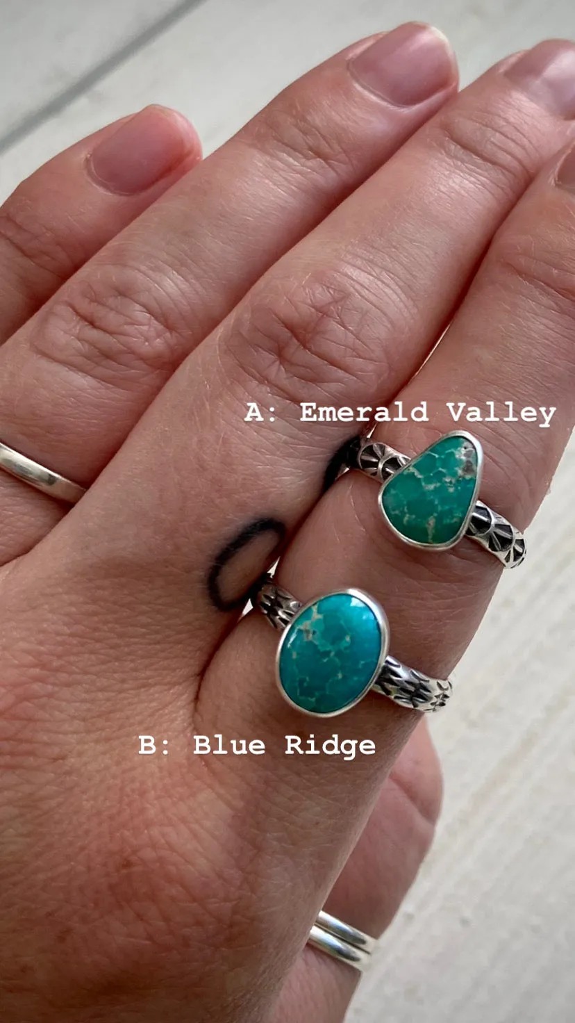 Stoned & Stamped Stacker Ring