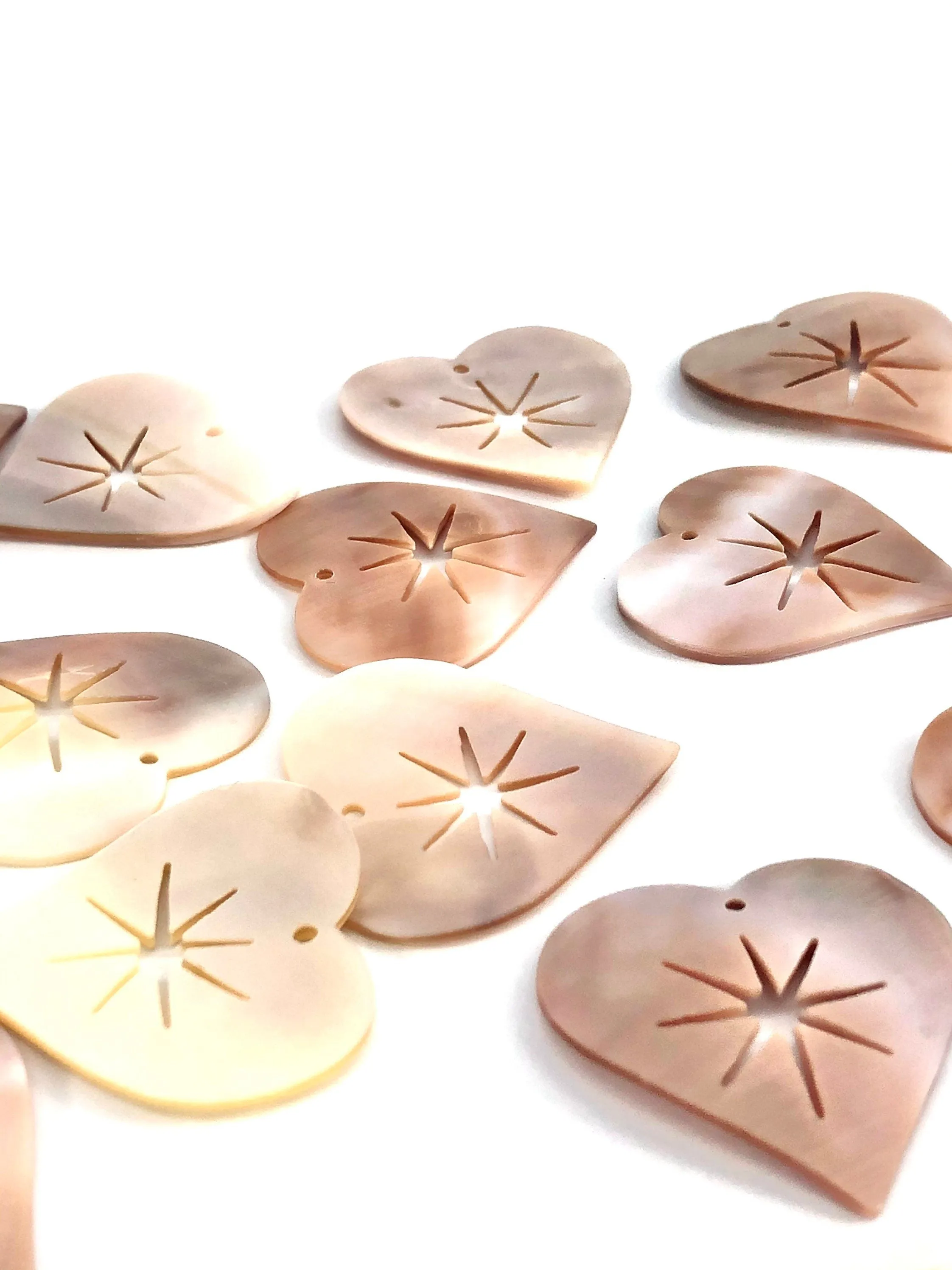 Stunning Mother Of Pearl Shining Heart Sku#M352
