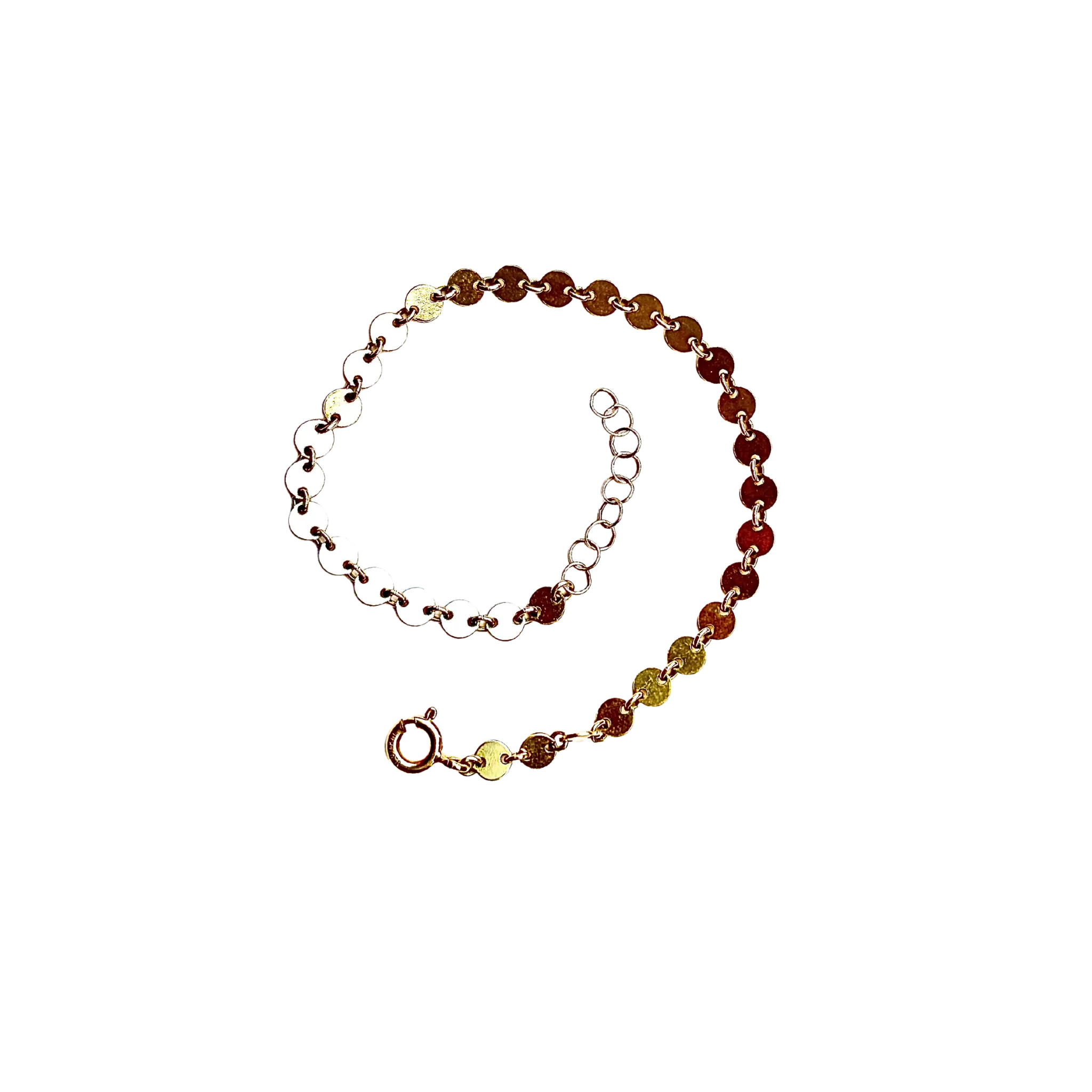 Sunburst Circle Disc Bracelet