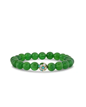 SYDNEY EVAN | Cocktail Ball Beaded Bracelet | Green Onyx