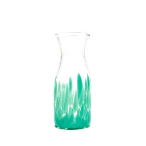Teal/Transparent Spotted Carafe