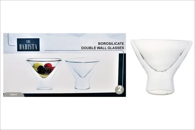 The Barista Double Wall 200ml Ice Cream Bowl Clear 10198